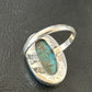 Navajo Blue Mojave Turquoise Ring | Sterling Silver | Adjustable Sz 8 | Authentic Native American Handmade | 15712