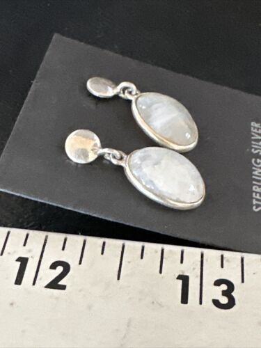Navajo Pink Mother of Pearl Dangle Inlay Earrings | Sterling Silver | Authentic Native American Handmade | 15304