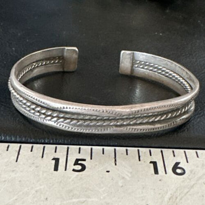 Children's Stamped Cuff Bracelet | Navajo Sterling Silver | Authentic Native American Handmade | 16970