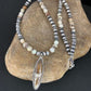 Men's Wild Horse Turquoise Pendant Necklace | Navajo Beads | Sterling Silver | 00158