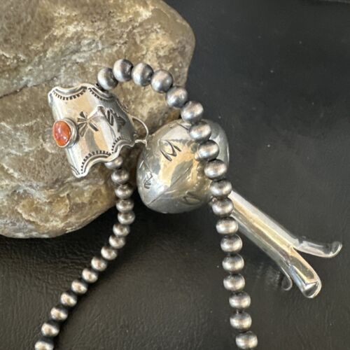Native American Navajo Sterling Silver Necklace | 3.5" Naja Pendant | 20" | 16479