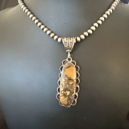 Navajo Wild Horse Necklace Pendant | Sterling Silver | Authentic Native American Handmade | 16989