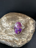 Southwestern Navajo Purple Mojave Turquoise Ring | Sterling Silver | Sz 10 | 15606