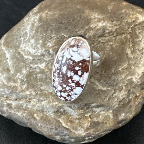 Men's & Women's Wild Horse Turquoise Navajo Ring | Sterling Silver | Sz 8.5 | 17361