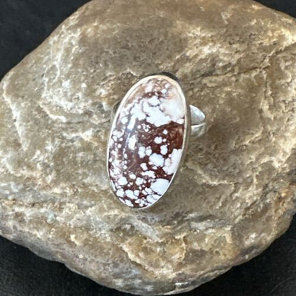 Men's & Women's Wild Horse Turquoise Navajo Ring | Sterling Silver | Sz 8.5 | 17361
