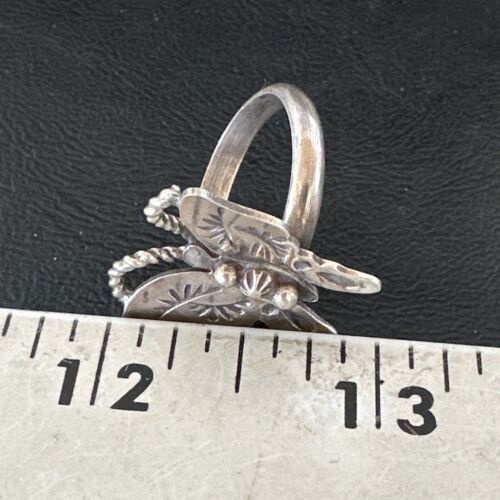 Navajo Sterling Silver Butterfly Ring | Sz 8.5 | Authentic Native American Handmade | 16973