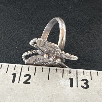Navajo Sterling Silver Butterfly Ring | Sz 8.5 | Authentic Native American Handmade | 16973