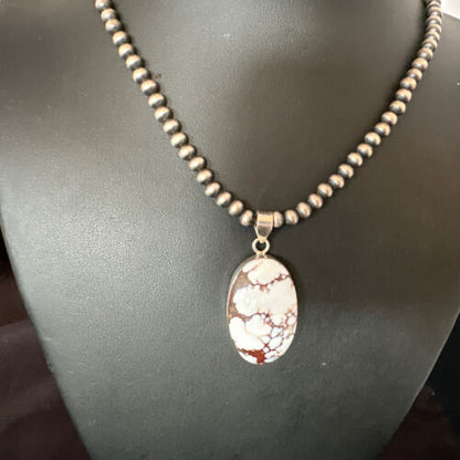 Navajo Wild Horse Necklace Pendant | Sterling Silver | Authentic Native American Handmade | 15719