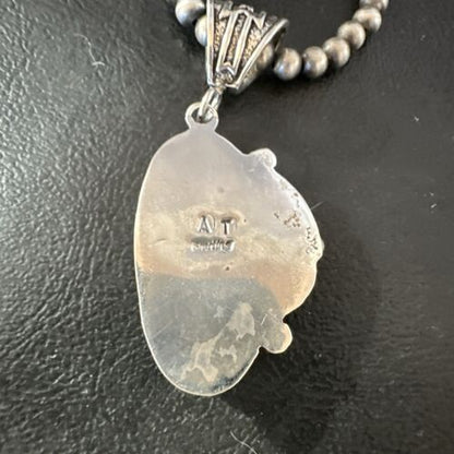 Navajo Wild Horse Necklace Pendant | Sterling Silver | Authentic Native American Handmade | 16984