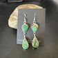 Navajo Green Royston Turquoise Dangle Earrings | Sterling Silver | Authentic Native American Handmade | 16493