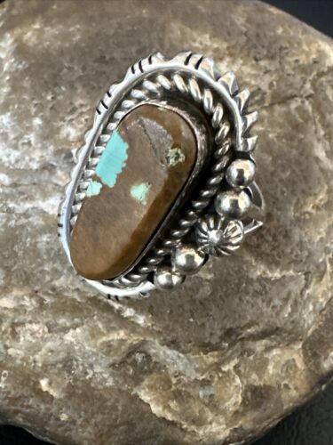 Men's Women's Blue Turquoise #8 Navajo Ring | Sterling Silver | Sz 11 | 16895