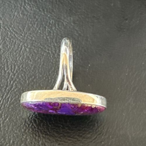Southwestern Navajo Purple Mojave Turquoise Ring | Sterling Silver | Sz 7 | 15779