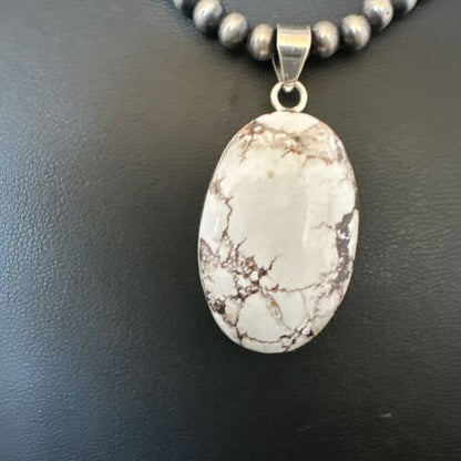 Navajo Wild Horse Necklace Pendant | Sterling Silver | Authentic Native American Handmade | 15721