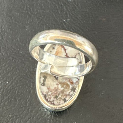 Navajo Wild Horse Turquoise Ring | Sterling Silver | Sz 6.5 | Authentic Native American Handmade | 17277