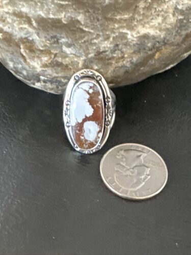 Women's Wild Horse Turquoise Ring | Navajo Sterling Silver | Sz 7 | Authentic Native American Handmade | 16390