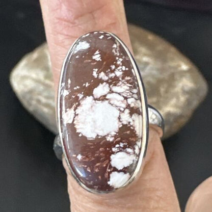 Men's & Women's Wild Horse Turquoise Ring | Navajo Sterling Silver | Sz 8 | 17359