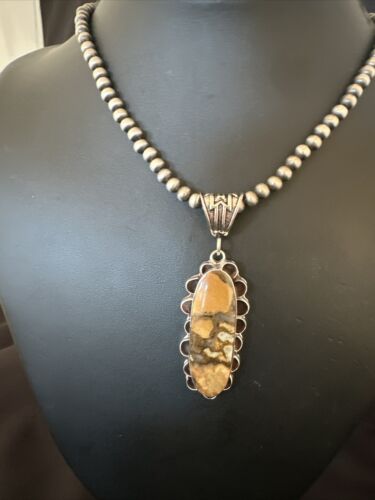 Navajo Wild Horse Necklace Pendant | Sterling Silver | Authentic Native American Handmade | 16987