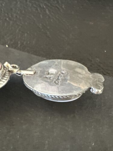 Navajo Pink Conch Shell Dangle Earrings | Sterling Silver | Authentic Native American Handmade | 17193