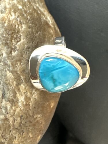 Sterling Silver Blue Kingman Turquoise Ring | Sz 7 | 17596