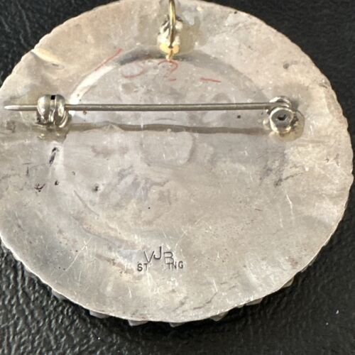 Zuni Multi-Color Turquoise Needle Point Wheel Pin Pendant | Sterling Silver | Authentic Native American Handmade | 15154