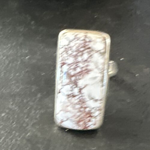 Navajo Wild Horse Turquoise Ring | Sterling Silver | Sz 7 Adjustable | Authentic Native American Handmade | 15543
