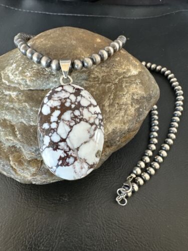 Navajo Wild Horse Necklace Pendant | Sterling Silver | Authentic Native American Handmade | 15725