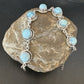 Navajo Blue Larimar Link Bracelet | Sterling Silver | 8" | Authentic Native American Handmade | 16077