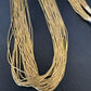 Navajo Gold Filled Heishi Tubes | 30 Strand Liquid Sterling Silver Necklace 29" | 17394