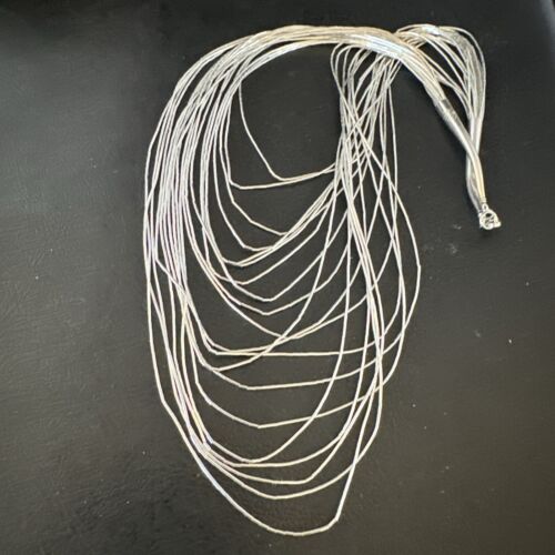 Graduated Bib Heishi Liquid Necklace | Sterling Silver | 20" | 17240