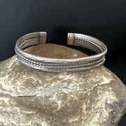 Children's Stamped Cuff Bracelet | Navajo Sterling Silver | Authentic Native American Handmade | 16970
