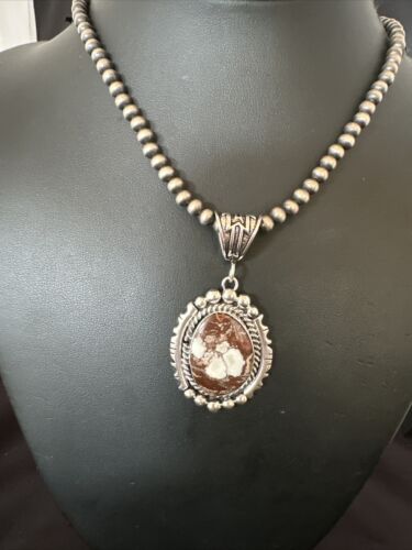 Navajo Wild Horse Necklace Pendant | Sterling Silver | Authentic Native American Handmade | 16755