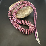 Purple Spiny Oyster Navajo Pearls Sterling Silver Necklace | Authentic Native American | 30" | 16814