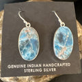 Blue Denim Lapis Dangle Earrings | Sterling Silver | 1" | 15790