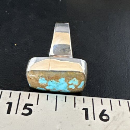 Navajo Blue Turquoise #8 Ring | Sterling Silver | Sz 7 | Authentic Native American Handmade | 14963