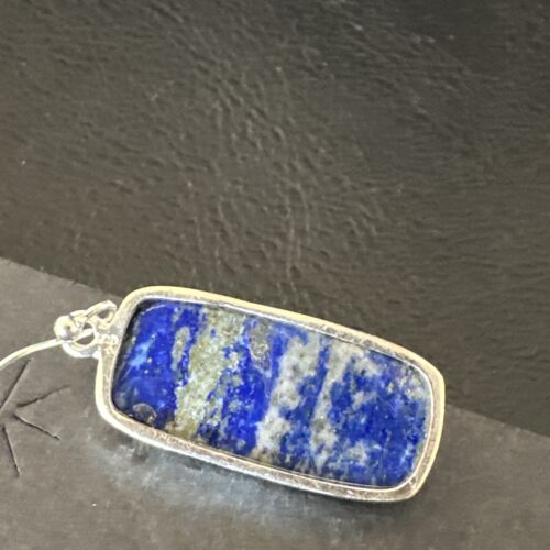 Blue Denim Lapis Dangle Earrings | Sterling Silver | 1" | 15804