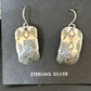 Navajo Sterling Silver Stamped Earrings | Authentic Native American Handmade | 15939