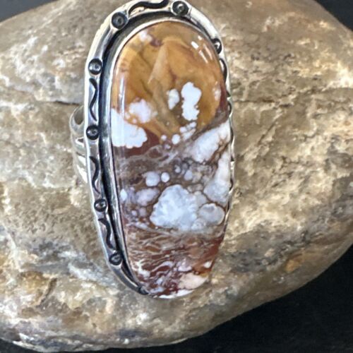 Navajo Wild Horse Turquoise Ring | Sterling Silver | Sz 10 | Authentic Native American Handmade | 16472