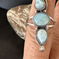 Navajo Women's Cluster Blue Larimar Multi-Stone Ring | Authentic Native American Sterling Silver | Sz 7 | 16162