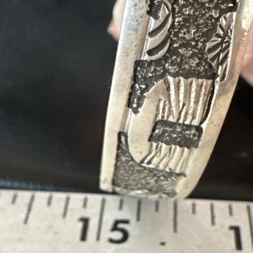 Navajo Stamped Cuff Bracelet | Sterling Silver | Authentic Native American Handmade | 16969
