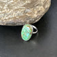 Navajo Green Mojave Turquoise Ring | Sterling Silver | Sz 8 | Authentic Native American Handmade | 15589