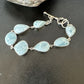 Navajo Blue Larimar Bracelet | Sterling Silver 7 Link | 8" | Authentic Native American Handmade | 16085