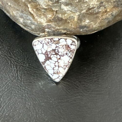 Men's Women's Wild Horse Turquoise Ring | Navajo Sterling Silver | Sz 8 | 17354