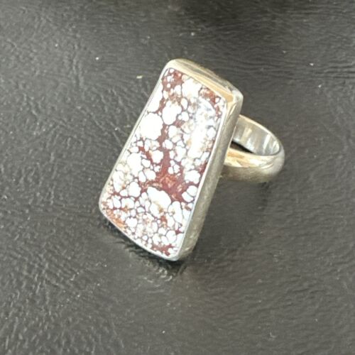 Men's & Women's Wild Horse Turquoise Navajo Ring | Sterling Silver | Sz 7 | Authentic Native American Handmade | 17350