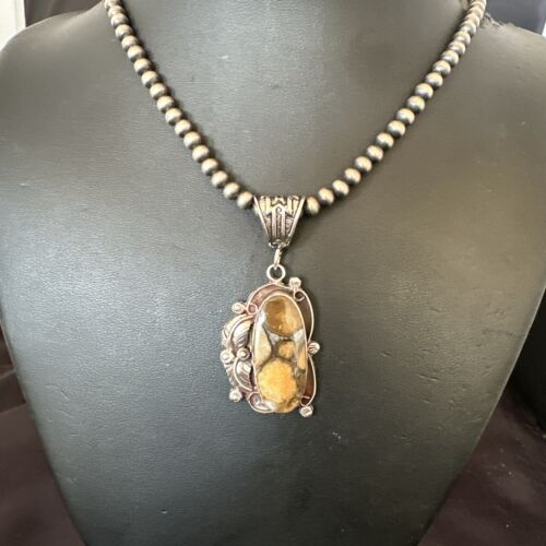 Navajo Wild Horse Necklace Pendant | Sterling Silver | Authentic Native American Handmade | 16943