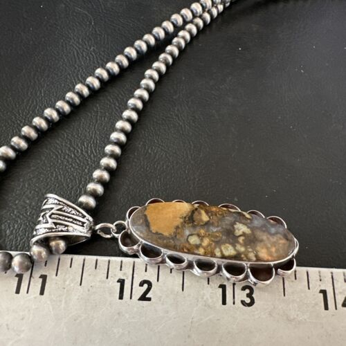 Navajo Wild Horse Necklace Pendant | Sterling Silver | Authentic Native American Handmade | 16989