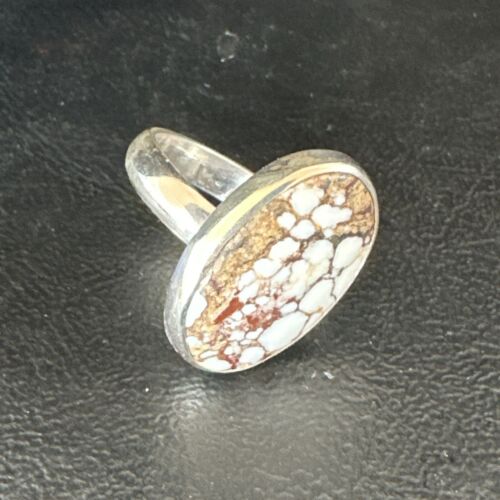 Men's and Women's Wild Horse Turquoise Ring | Navajo Sterling Silver | Sz 8 | 17281