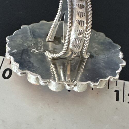 Navajo Women's Cluster Turquoise Spiny Oyster Ring | Authentic Native American Sterling Silver | Multi-Stone | Sz 12 | 16026 - Masha USA