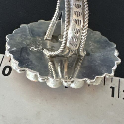 Navajo Women's Cluster Turquoise Spiny Oyster Ring | Authentic Native American Sterling Silver | Multi-Stone | Sz 12 | 16026 - Masha USA
