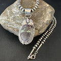 Navajo Green Boulder Turquoise Pendant Necklace | Sterling Silver | Men's Women's | 16136