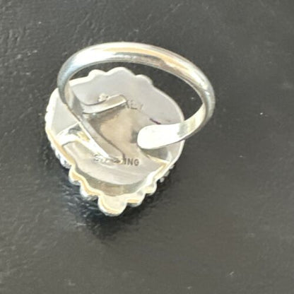 Navajo Pink Conch Heart Ring | Handmade | Sz 10 | Authentic Native American | 16042